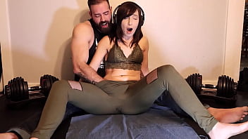 Preview 2 of Mom Son Inxxx - Squirting during my Workout  in my Yoga Pants (VERY WET)