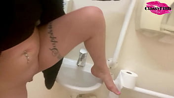 Preview 1 of Aubrey Addams Swim - Classy pisses in a public sink