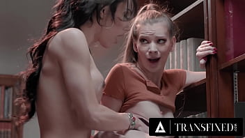 Preview 3 of My 18 Xxx - TRANSFIXED - Ariel Demure Fucks PAWG Erin Everheart In PUBLIC LIBRARY! RISKY SEX! THEY GOT CAUGHT!