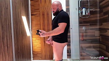 Preview 1 of Eternaldesire Kay J - Beim Wichsen erwischt - Deutsche Bimbo Barbie hilft ihm mit Anal Sex