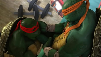Preview 1 of Pussy Likingp - Raph and mikey&#039_s Indoor fun