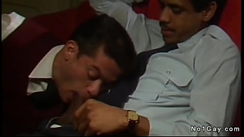 Preview 2 of Paksex Sex - Interracial gay threesome in airplane