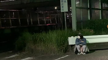Preview 2 of Dani Danis Anal - 女装子まゆちゃんが深夜の側道でしゃがみパンチラからＭ字開脚で野外露出