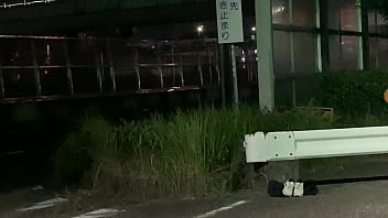 Preview 1 of Dani Danis Anal - 女装子まゆちゃんが深夜の側道でしゃがみパンチラからＭ字開脚で野外露出
