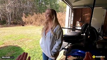 Preview 2 of Romyan Tik - Roadside - Our Mechanic Got Lucky With A Busty Blonde Babe Bailey Brooke