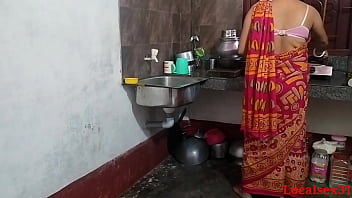 Preview 1 of Foce Borther - Red saree Kitchen Sex In Sonali ( Official Video By Localsex31)