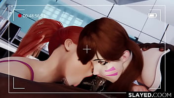 Preview 3 of Racy Mom Conection - DVA and BRIGITTE Double Down on Doomfist
