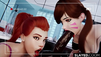 Preview 1 of Racy Mom Conection - DVA and BRIGITTE Double Down on Doomfist