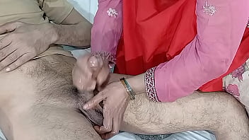 Preview 2 of Girlfrend Cheet - My Lucky bigcock in sexiest hands of Indian hot wife getting massage with amazing hindi audio