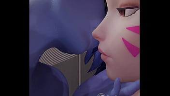 Preview 3 of Femdom Mistress Biting - D.Va stuck with Widowmaker