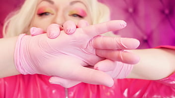 Preview 3 of Telugu Sex Siddipet - Sexy gloves fetish video: MILF with tight nitrile gloves - erotic sounding ASMR clip (Arya Grander)
