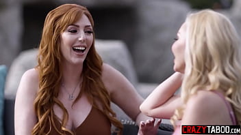 Preview 1 of Www Pronmela Com - MILF stepmom Aaliyah Love and her big tits best friend Lauren Phillips shared stepson big hard cock