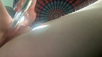 Preview 2 of Pregnant Ledy Porn - Shaved teen uses vibrator on wet pussy