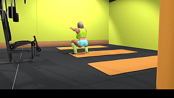 Preview 1 of Jabrjsti Sex Video Hd - Female bodybuilder getting wrecked in audition. ANIMATION