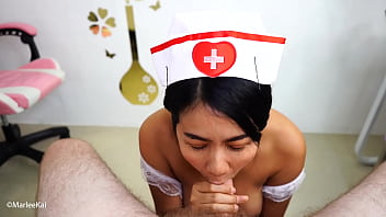 Preview 1 of Jabar Dati X - Thai Nurse Releases Patients Cum Over Her Tits