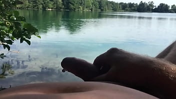 Preview 2 of Sxsxe Www - the 4. cumshot this afternoon oudoor at the lake