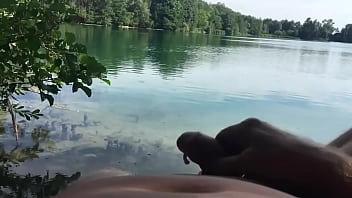 Preview 1 of Sxsxe Www - the 4. cumshot this afternoon oudoor at the lake