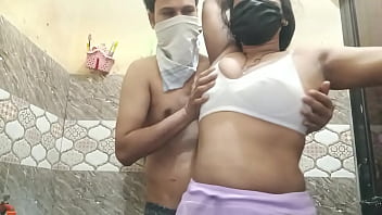 Preview 2 of New Mom Sun Sex Bath Room - Pinky Bhabhi secretly squirted with her friends and fucked naked