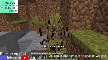 Preview 3 of Two Hai One Girl - Tartamudo prieto juega Minecraft,  Parte 1