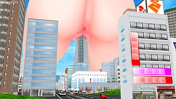 Preview 1 of Xxx Video Blak - Riding the SkyTree (Giantess/Size Fetish) [MMD]