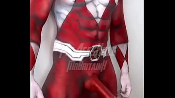 Preview 2 of English Xxx Hold - That time PicAsssHole painted me as the Red Ranger This is should do another bodypainting,  if so what character?