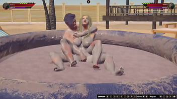Preview 4 of Wood Making - Misty vs Okan (Naked Fighter 3D)