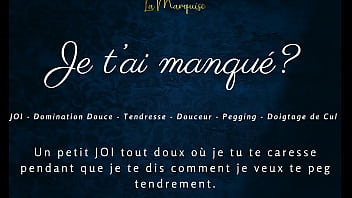 Preview 3 of Double Petenton - Je t&#039_ai manqu&eacute_? - French audio porn JOI pegging