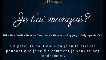 Preview 4 of Double Petenton - Je t&#039_ai manqu&eacute_? - French audio porn JOI pegging