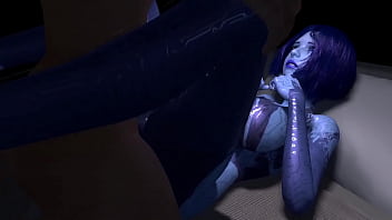 Preview 4 of Bightit Japan - Sex with Cortana on the Bed | Halo 3D Porn Parody