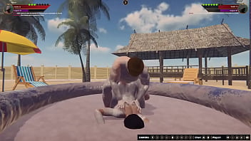 Preview 2 of Coupel Bedroom - Ethan vs Mina (Naked Fighter 3D)