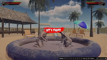Preview 1 of Coupel Bedroom - Ethan vs Mina (Naked Fighter 3D)