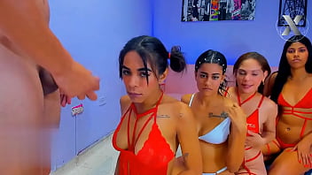 Preview 2 of Fedu Xxx Video - little sluts line up to suck a big dick that has them with their wet pussies