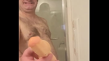 Preview 4 of Mummum Dutta - Nude Martin Lavall&eacute_e sodomizes himself and shoves his dildo in his mouth afterwards