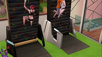 Preview 1 of Sexi Aunty India Vidio - Threesome in gym