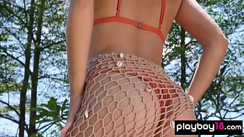 Preview 1 of Haber Masn - Playboy18.com -Bombastic big boobed naked blondie Bexie Williams swimming in the pool