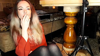 Preview 3 of Son In Law Fors Me - wife smokes a cigarette