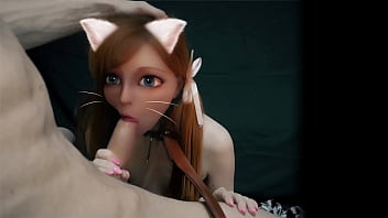 Preview 4 of Wresteling Mixed - Hentai in real life. Furry cat girl waifu blowjob
