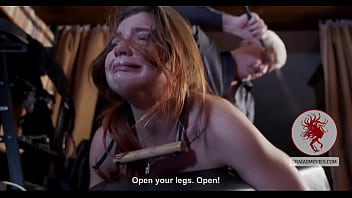 Preview 3 of Sunny Leon Tucking Dicks - Redhead Teen Screams While Tormented on Pussy
