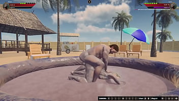 Preview 3 of Bood Bact - Ethan vs. Scara (Naked Fighter 3D)