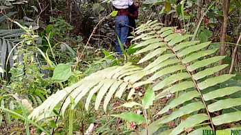 Preview 2 of Sunyy Leone Fuck - Fucking in the bush with a black fat pussy