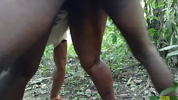 Preview 1 of Sunyy Leone Fuck - Fucking in the bush with a black fat pussy