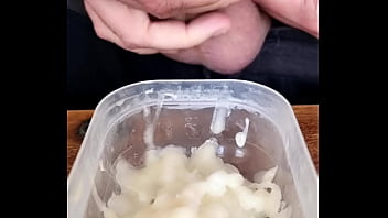 Preview 4 of Teen Handjob Polive - Cumbull Gokkun! Collecting Semen. Britney Swallows drinking over a dozen cum loads