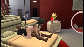Preview 1 of Mom Son Underground - XXX sims 4- Cristal cabalga en pene negro con cond&oacute_n