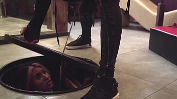 Preview 1 of Tyre Sex - SLAVE GIRL ROXY LIPS ANAL FUCKED IN BDSM DUNGEON WITH HUGE THICK DICK