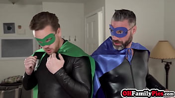 Preview 2 of Pets Xxx - OhFamilyPies.com - Hot super heroes and super rough sex with teen stepsister Hime Marie and MILF stepmom Sophia West