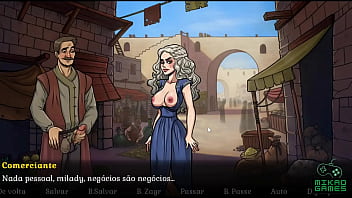 Preview 2 of Cam Albania - Game of whores ep 25 Novo show Daenerys siririca no Palco