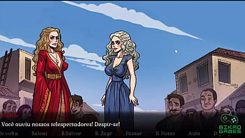 Preview 2 of Tamilnadu Auntesex - Game of whores ep 24 Dany,  Sansa e Cersei Cavalgando com Dildo