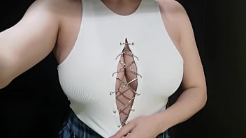 Preview 1 of Anna Beck The Busty Busker - Juicy big boobs in the fitting room. Which top is the sexiest?