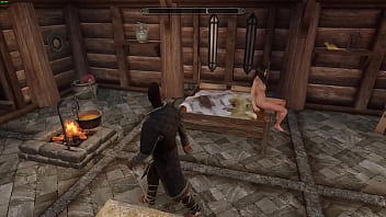 Preview 2 of Doxy Else But - Dragonborn having sex with Serana,  sitting very hard on his dick