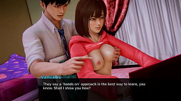 Preview 2 of Loira Cavala Do Sexologia - Waifu Academy | Loving Step Brother Helps Little 18yo Step Sister With Homework | #31